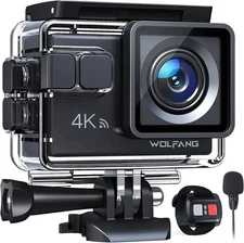 WOLFANG GA100 Action Camera 4K 20MP Waterproof 40M Underwater Camera EIS Stab...