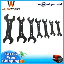 Aluminum 7 Pcs Double Hose Ended Wrench Spanner Tool Kits Anodized AN3 to AN20