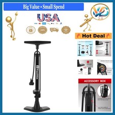 Air Plus Bike Pump with Gauge 160 PSI High Pressure Floor Pump for Bikes