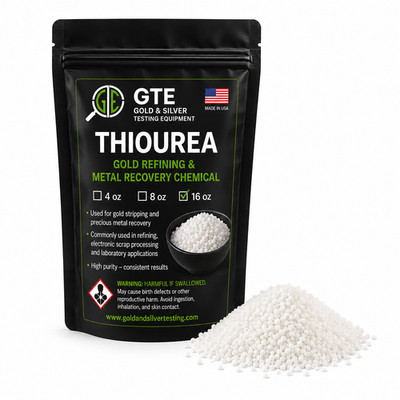 Thiourea 16 oz Gold Stripping Powder Precious Metal Recovery Refining Chemical