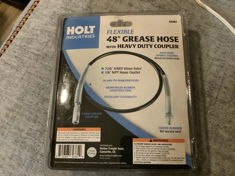HOLT INDUSTRIES 48英寸 柔性润滑脂软管带重型耦合器全新 — 第 2/2 张图片