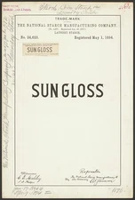 The National Starch Manufacturing Company for Sun Gloss brand Laundry Starch