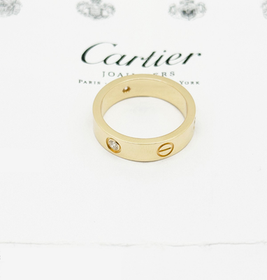 CARTIER LOVE RING 3 DIAMOND 18K YELLOW GOLD SIZE 61 | eBay