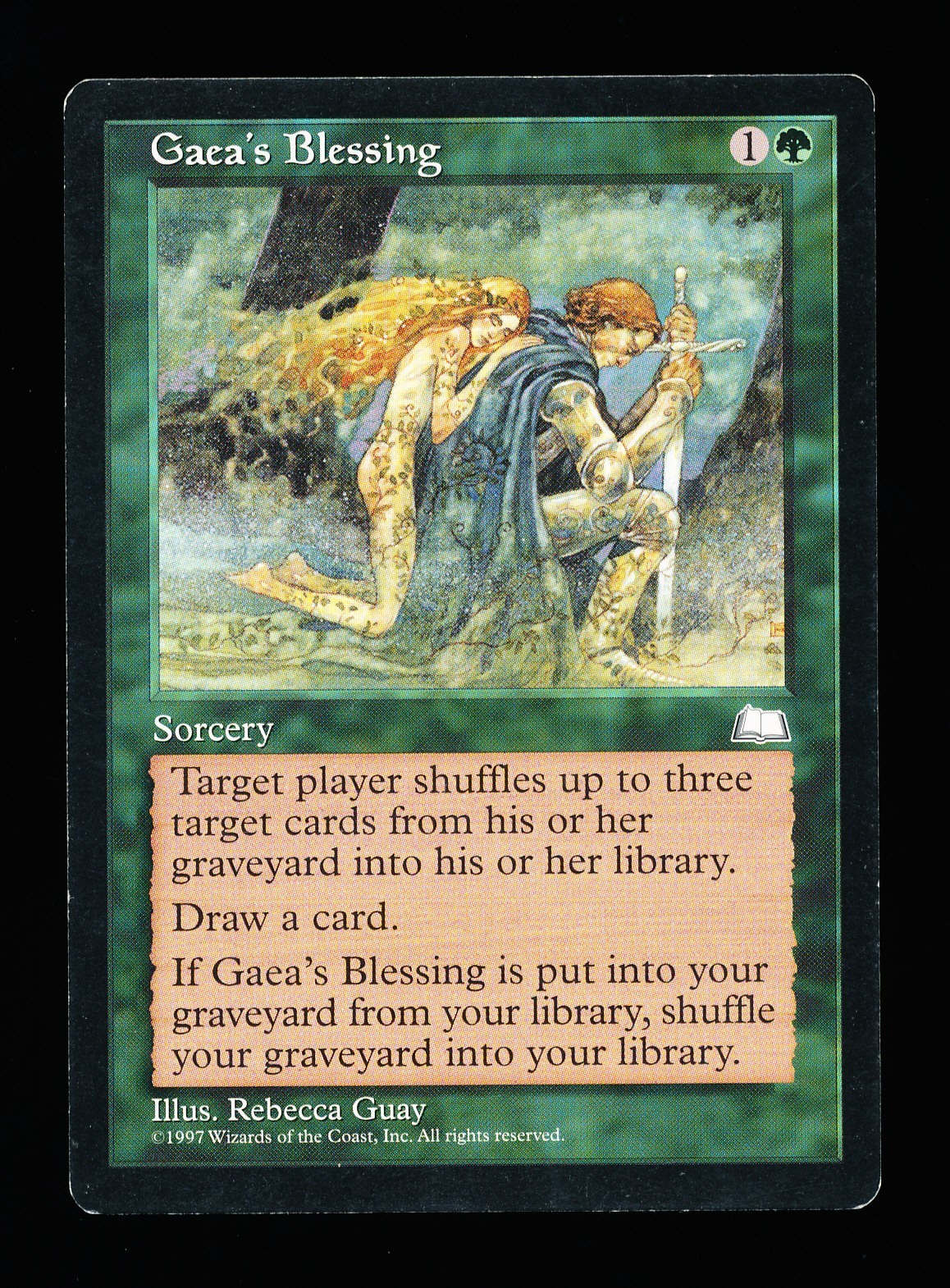 * * 1x Gaea's Blessing x1 * * Weatherlight MTG LP-MP Light to Moderate Play