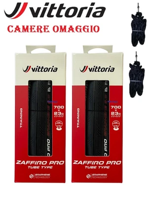 VITTORIA 2 COPERTONCINI 700X23c ZAFFIRO PRO GRAPHENE TUBE TYPE BICI CORSA STRADA