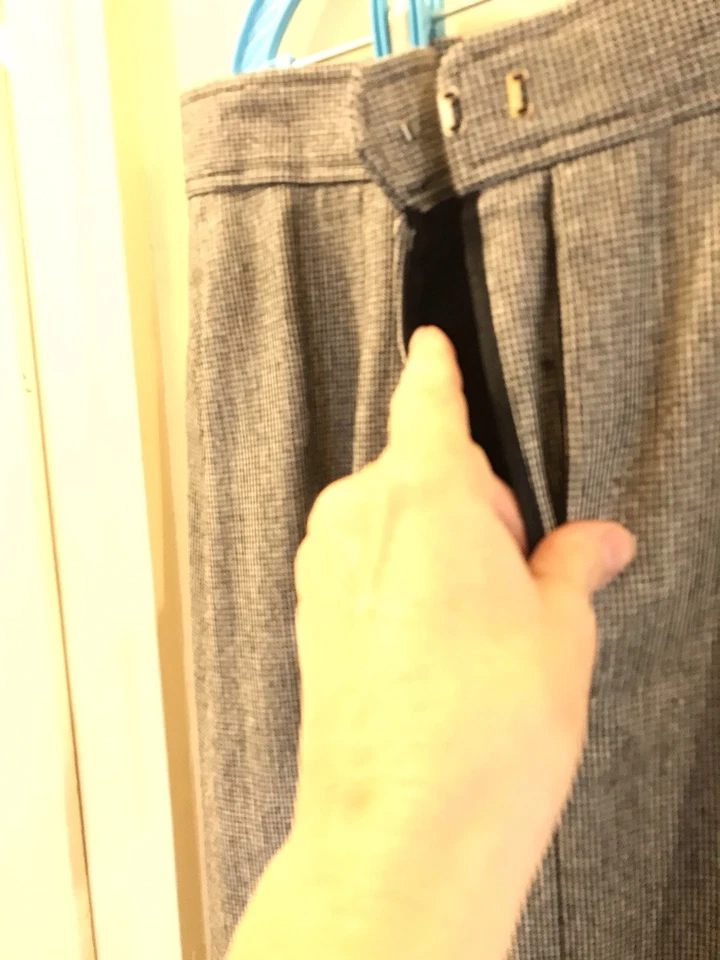 Falda plisada vintage Evan-picone negra/blanca pata de gallo lana preppy tweed pequeña 4 Foto 4 de 4