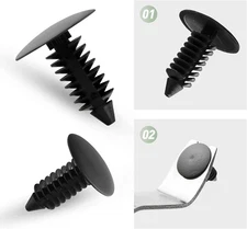 100X Bumper Clips Auto Car Hole Plastic Rivets Fastener Retainer Fender Push Pin