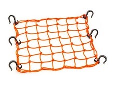 50159 15in x 15in Cargo Net with 6 Adjustable Hooks Stretches to 30in Orange