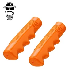 Original Lowrider 7/8" x 115mm Orange Handlebar Grips Pair Cruiser Chopper Bike.
