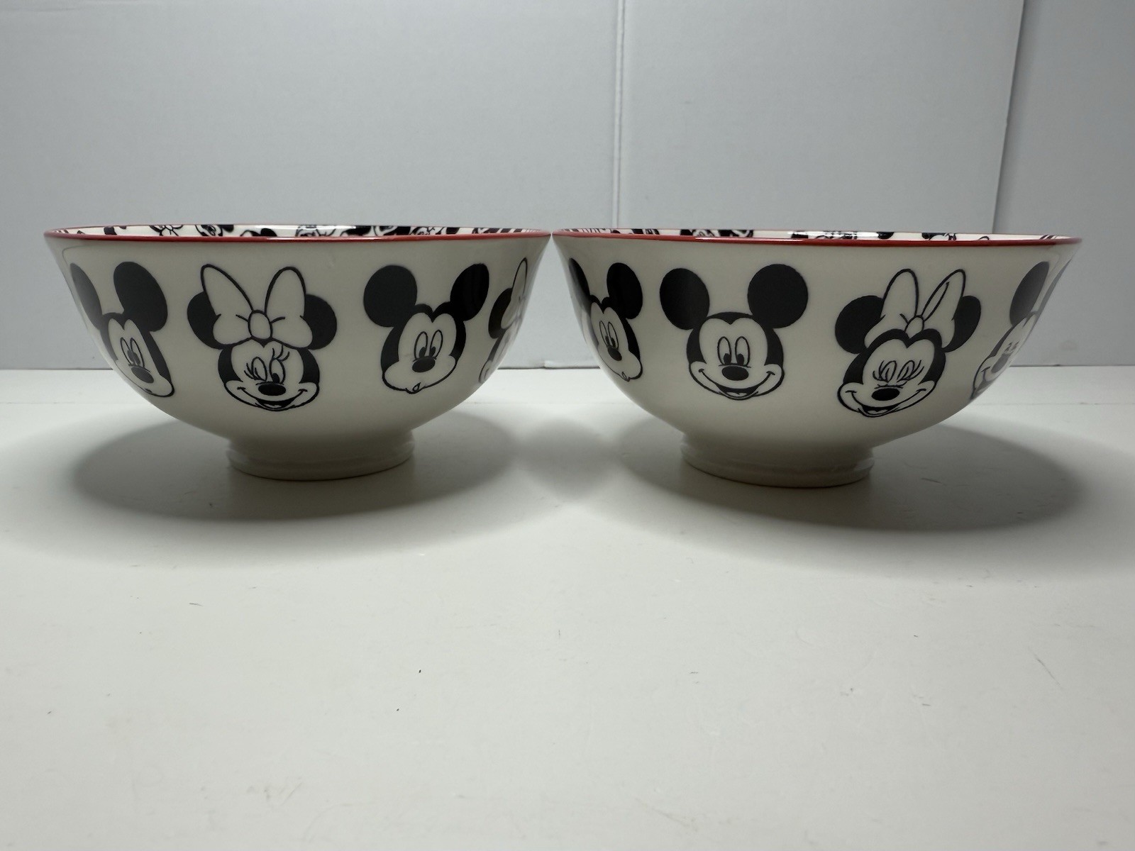 Disney Mickey & Minnie Mouse Cereal/Snack Tidbit Bowls Set Of 3 - New