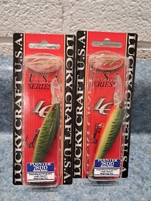 2 LUCKY CRAFT Pointer 78DD OGs 3/8oz 78mm Luckycraft Suspending Jerkbait Rare!