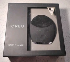 FOREO Luna 2 3-In-1 Facial Scrub Brush For Men Black NEW