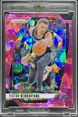 #ad Victor Wembanyama RARE PINK CRACKED ICE REFRACTOR INVESTMENT CARD SSP MINT $34.99