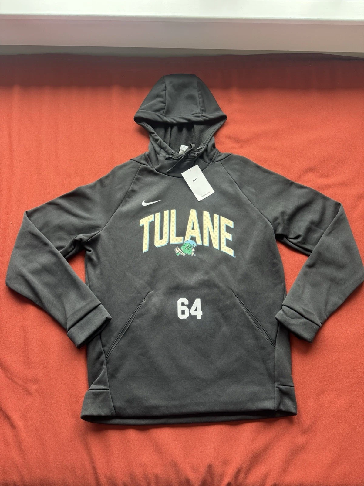 NIKE NWT TULANE FOOTBALL THERMA-FIT HOODIE Men’s: Md