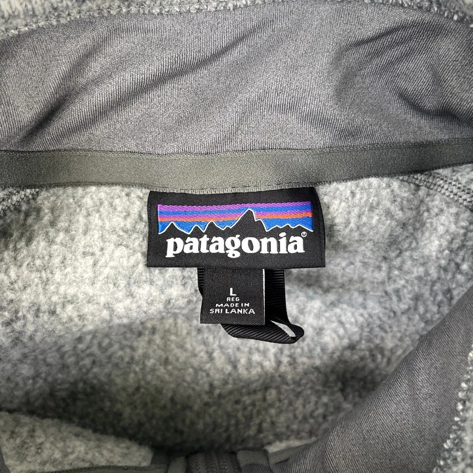 Chaleco Suéter Patagonia Mejor Para Hombre Cremallera Completa Polar Gris Talla L Logo de la Compañía Foto 4 de 4