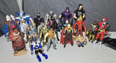Mixed Action Figure Lot  Marvel, Star Wars, Power Rangers, WWE, Anime 
