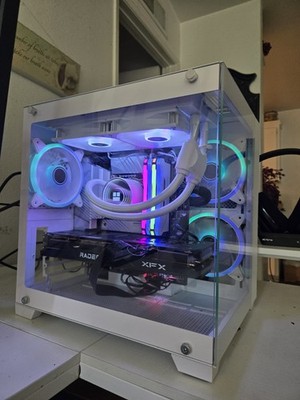 High-Performance Gaming Desktop 6700XT Computer Custom White PC