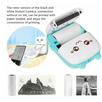 Mini Thermal Printer Bluetooth Mobile Phone Photos Study Notes Printing Machine - Image 1 of 4