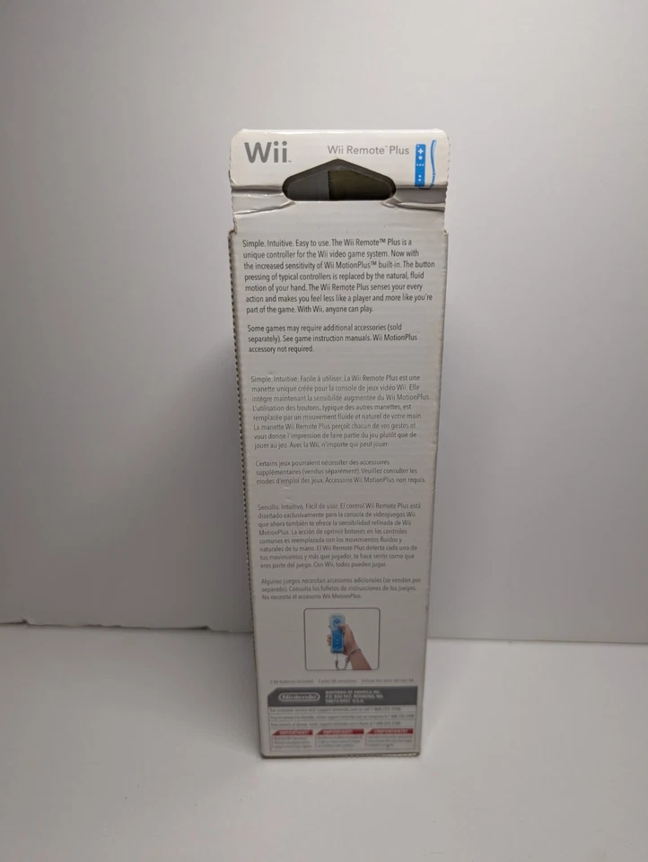 Nintendo RVL-036 Wii Controller Wii Motion Plus Blue Brand New - Image 2 of 3
