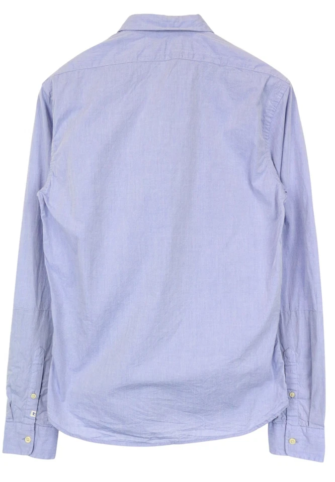 SCOTCH & SODA Ams Couture Chemise Homme S Bleu Coton Pur Manches Longues - Photo 2/4