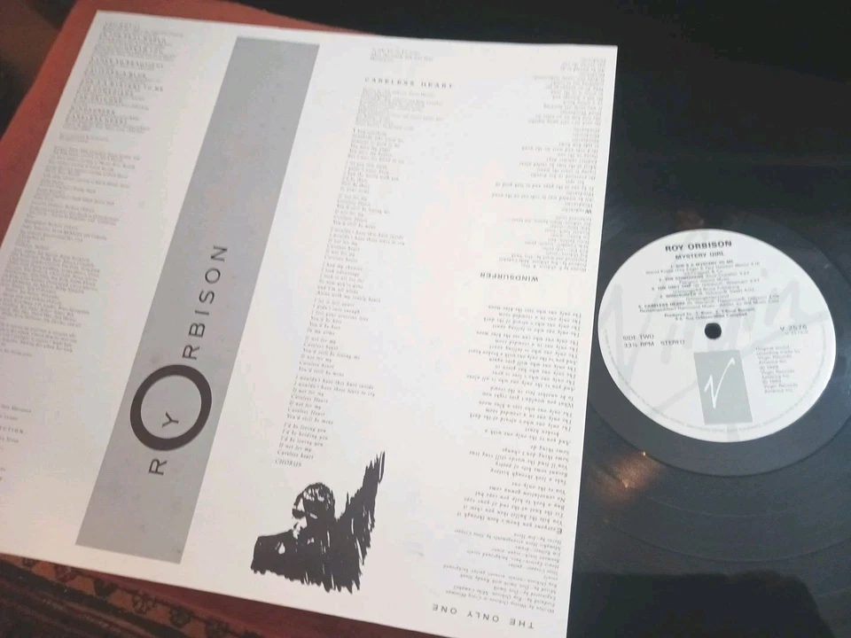 ROY ORBISON - Mystery Girl, ORIGINAL 1989 UK LP / inner...... EX - Image 4 of 4
