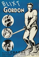 Flash Gordon (1936) Larry Buster Crabbe cult serial movie poster 24x35 inches