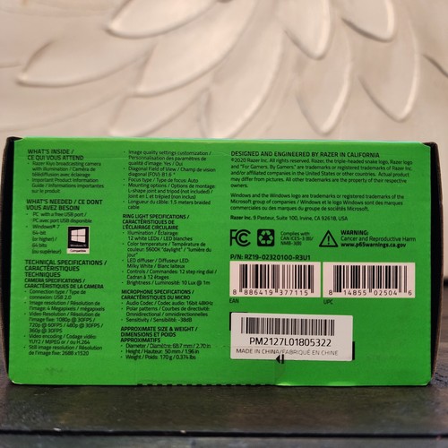 Brand New Razer Kiyo Broadcasting Camera With Illumination, Streamer Certified! - Photo 4/4