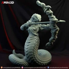 Yuan-Ti, Ranger Fantasy Miniature D&D Tabletop Game Amini3D