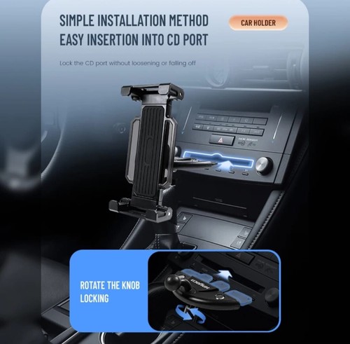 For 4 to 12.9 inch tablets and phones, car CD slot holder - Picture 4 of 7