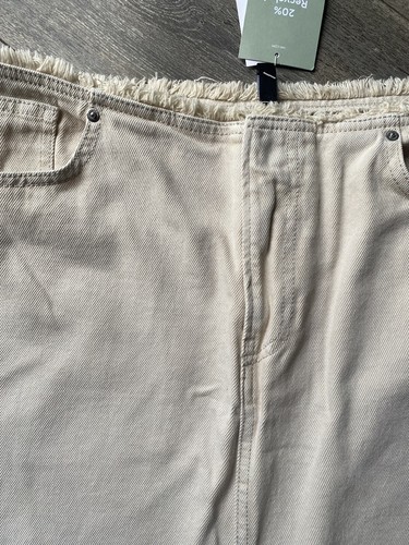 H&M Maxi Denim Skirt Cotton Cream Off White Long On Trend 14 16 44 New - Picture 10 of 24