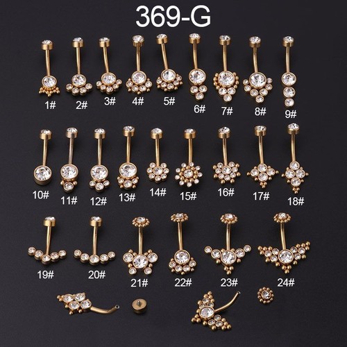 Stainless Steel Round Shaped Body Jewelry Women Fashion Trend Belly Rings 1pc - Picture 14 of 14
