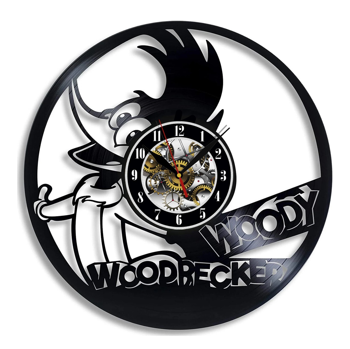 Woody Woodpecker Vinyl Wall Clock - Retro Decor - Unique Home Accent - Gift