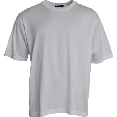 DOLCE & GABBANA T-shirt White Cotton Roundneck Short Sleeve IT60/US50/3XL 340usd
