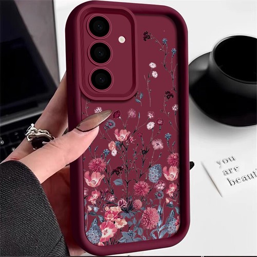 Flowers For Samsung S25 S24 S23 S22 Ultra A54 A55 A05S Silicone Phone Case Cover - Picture 17 of 18
