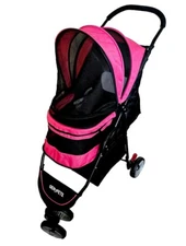 Regal Plus Lightweight 4 Wheel Foldable Dog Pet Stroller Raspberry Sorbet Pink