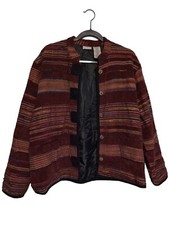 Vintage White Stag Women's Jacket Multi-color blend Burgundy