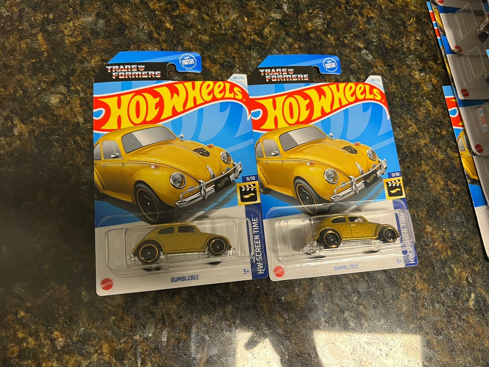 2024 HOT WHEELS TRANSFORMERS BUMBLEBEE VW BEETLE GOLD / LOT of 2 / IN HAND