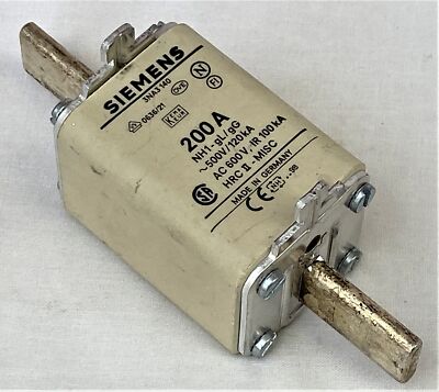 Siemens 3NA3 140 Sicherung NH1-gL/gG 200A 500V Sicherungseinsatz (9Stk.), used