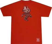 Wisconsin Badgers Adidas Vintage Throwback Mascot Red T Shirt $28 New tags