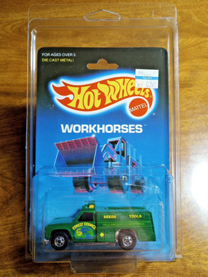 Hot Wheels Vintage Workhorses Rescue Ranger Green Forest Service BW 1987 Seeds