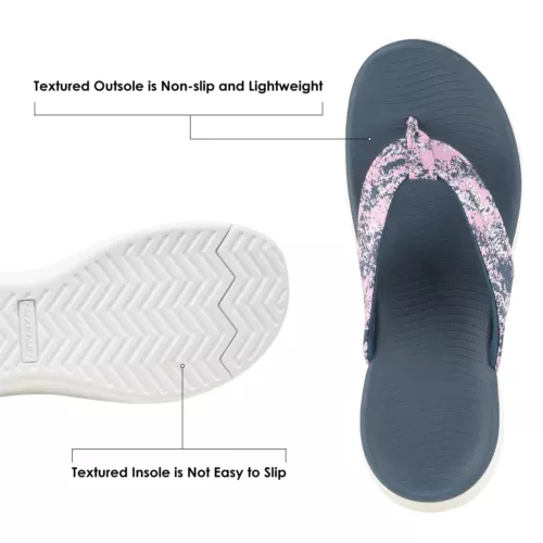 Women Arch Support Flip Flops Thong Sandals Outdoor Walking Beach Sandals - Picture 15 of 29