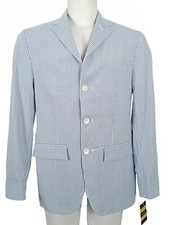 NEW Vintage Rugby Ralph Lauren Seersucker Sportcoat Jacket! USA Made SLIM FIT