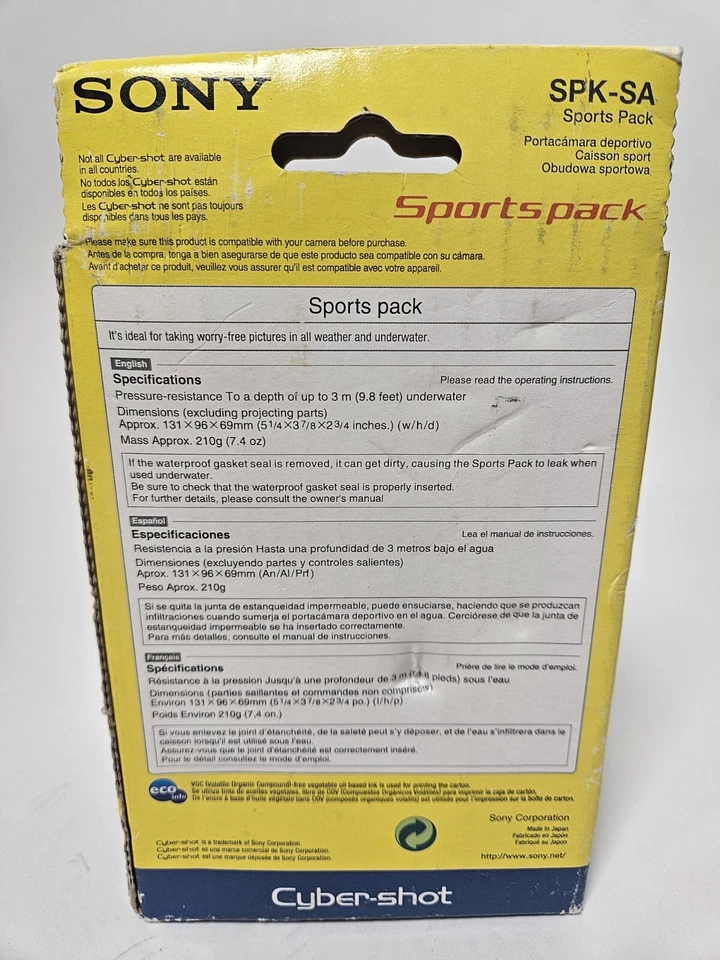 NOS NEW Sony SPK-SA Sports Pack Carrying Case for Sony S60, S80, S90 Cameras  - Image 3 of 4