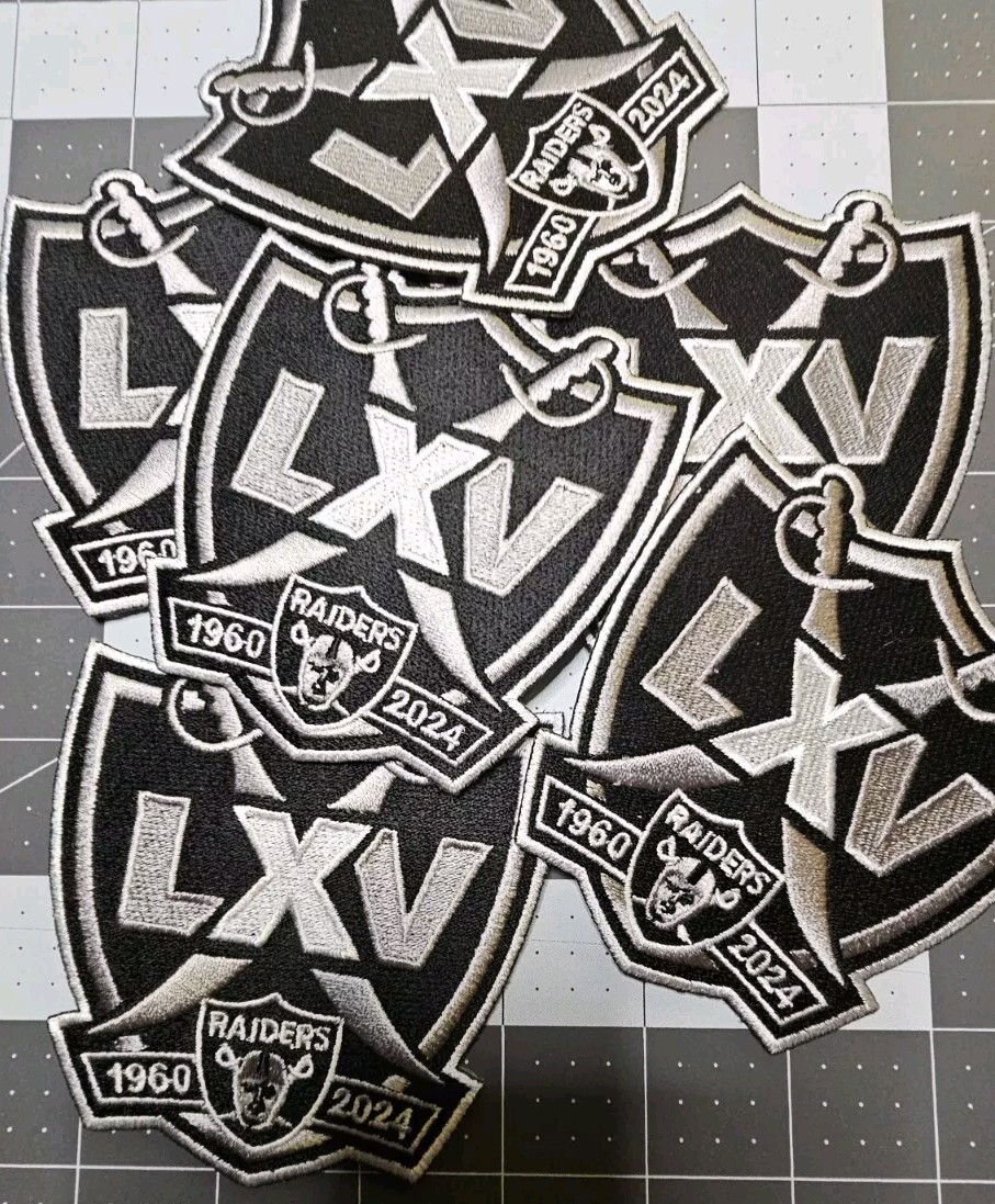 Las Vegas Raiders LXV patch 6 pack combo bulk lot! 65th