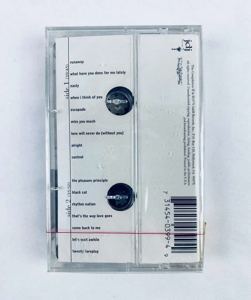 Janet Jackson Design of a Decade Cassette Tape SEALED Greatest Hits Hype Sticker - Image 2 of 3