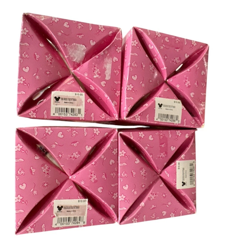 Adornos de vidrio de princesa de los parques de Disney 4 Ariel Blancanieves Aurora Cenicienta IOB Foto 3 de 4