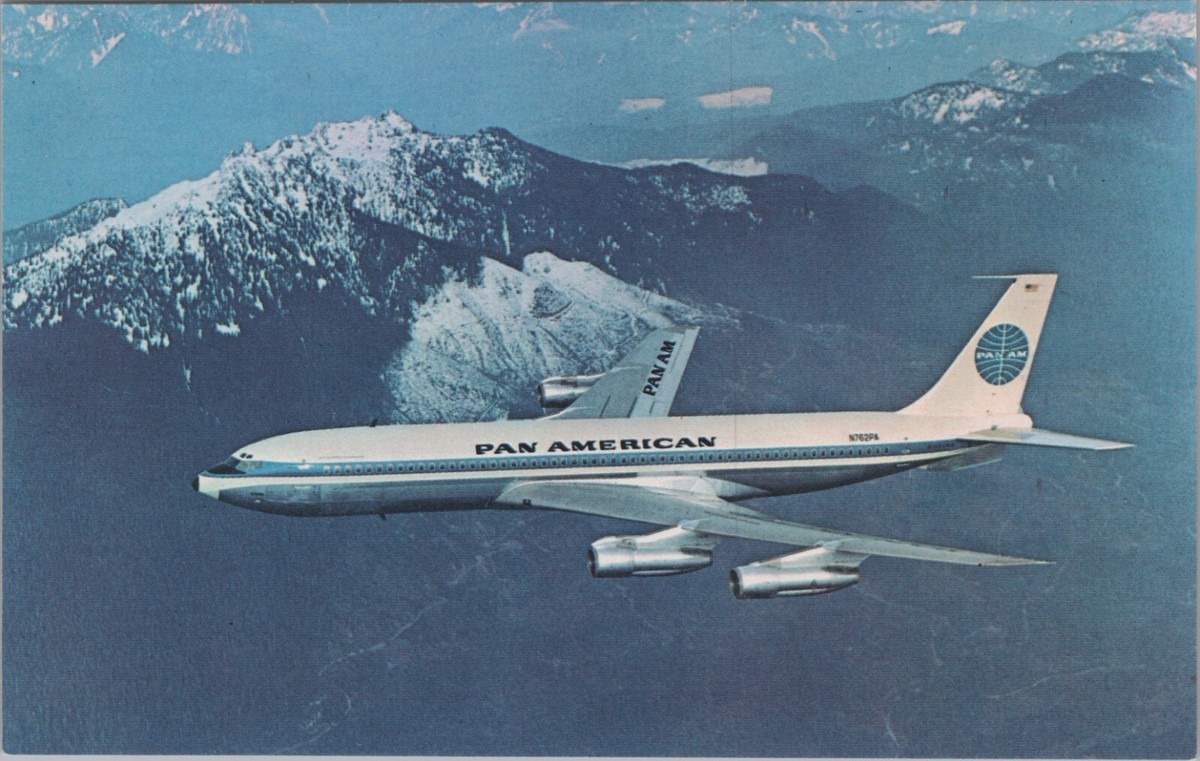msさま専用ページ Pan American Airlines 707 Jet Airplane Flying-Vintage Advertising