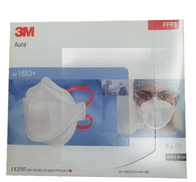8 Stück 3M Aura 1883+ FFP3 NR D Atemschutzmaske Mundschutz-maske | eBay.de