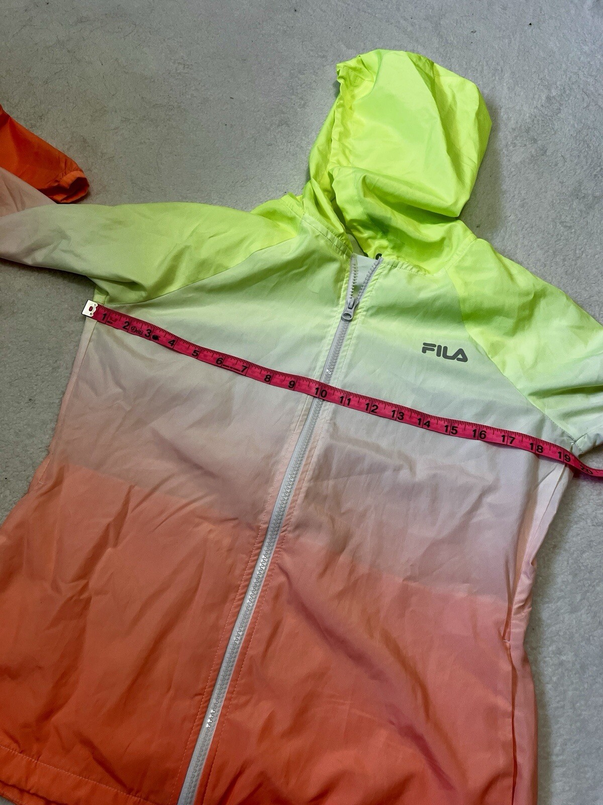 Giacca a vento FILA Sport Neon Ombre con zip XS