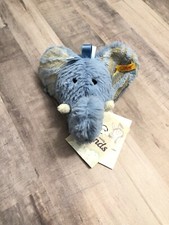 Steiff Soft Cuddly Friends Earz Ears Elephant rattle 3"stuffed plush lovey NWT